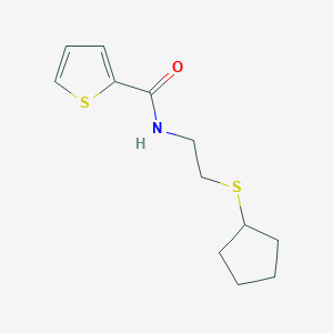molecular formula C12H17NOS2 B6113100 N-[2-(cyclopentylthio)ethyl]-2-thiophenecarboxamide 