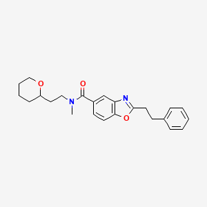 N-methyl-2-(2-phenylethyl)-N-[2-(tetrahydro-2H-pyran-2-yl)ethyl]-1,3-benzoxazole-5-carboxamide
