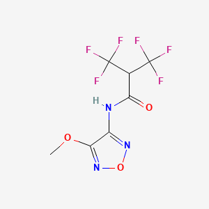 molecular formula C7H5F6N3O3 B6113126 3,3,3-trifluoro-N-(4-methoxy-1,2,5-oxadiazol-3-yl)-2-(trifluoromethyl)propanamide 