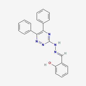 molecular formula C22H17N5O B6113127 2-hydroxybenzaldehyde (5,6-diphenyl-1,2,4-triazin-3-yl)hydrazone 