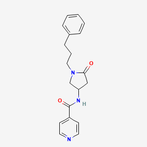 molecular formula C19H21N3O2 B6113138 N-[5-oxo-1-(3-phenylpropyl)-3-pyrrolidinyl]isonicotinamide 