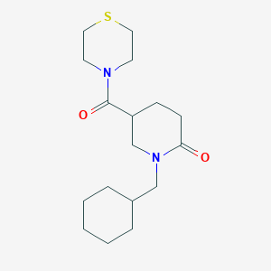 molecular formula C17H28N2O2S B6113149 1-(cyclohexylmethyl)-5-(4-thiomorpholinylcarbonyl)-2-piperidinone 