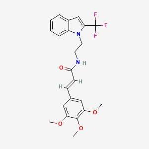 B611318 (E)-N-(2-(2-(Trifluoromethyl)-1H-indol-1-yl)ethyl)-3-(3,4,5-trimethoxyphenyl)acrylamide CAS No. 1415716-58-3