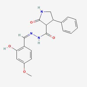 N'-(2-hydroxy-4-methoxybenzylidene)-2-oxo-4-phenyl-3-pyrrolidinecarbohydrazide