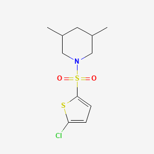 molecular formula C11H16ClNO2S2 B6113205 1-[(5-chloro-2-thienyl)sulfonyl]-3,5-dimethylpiperidine 