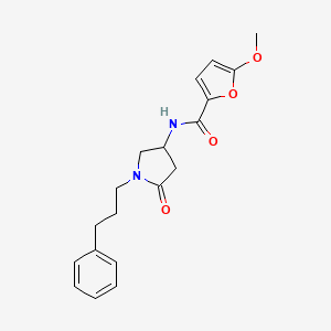 molecular formula C19H22N2O4 B6113212 5-methoxy-N-[5-oxo-1-(3-phenylpropyl)-3-pyrrolidinyl]-2-furamide 