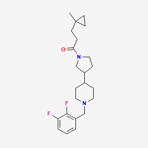 molecular formula C23H32F2N2O B6113249 1-(2,3-difluorobenzyl)-4-{1-[3-(1-methylcyclopropyl)propanoyl]-3-pyrrolidinyl}piperidine 