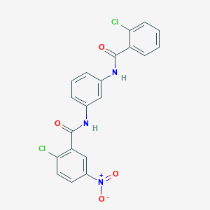 molecular formula C20H13Cl2N3O4 B6113252 2-chloro-N-{3-[(2-chlorobenzoyl)amino]phenyl}-5-nitrobenzamide 