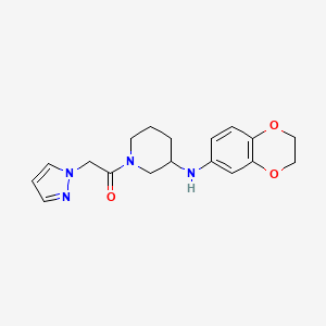 N-(2,3-dihydro-1,4-benzodioxin-6-yl)-1-(1H-pyrazol-1-ylacetyl)-3-piperidinamine