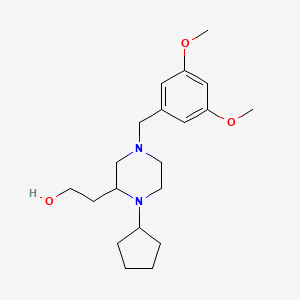 2-[1-cyclopentyl-4-(3,5-dimethoxybenzyl)-2-piperazinyl]ethanol