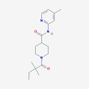 1-(2,2-dimethylbutanoyl)-N-(4-methyl-2-pyridinyl)-4-piperidinecarboxamide