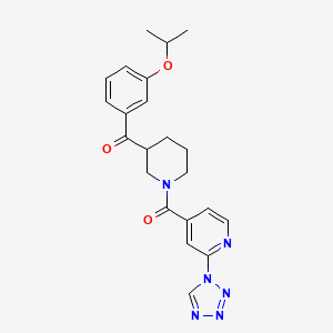 (3-isopropoxyphenyl){1-[2-(1H-tetrazol-1-yl)isonicotinoyl]-3-piperidinyl}methanone