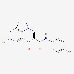 molecular formula C18H12BrFN2O2 B6113299 8-bromo-N-(4-fluorophenyl)-6-oxo-1,2-dihydro-6H-pyrrolo[3,2,1-ij]quinoline-5-carboxamide 