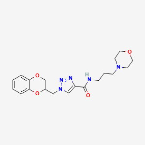 molecular formula C19H25N5O4 B6113311 1-(2,3-dihydro-1,4-benzodioxin-2-ylmethyl)-N-[3-(4-morpholinyl)propyl]-1H-1,2,3-triazole-4-carboxamide 