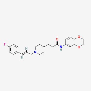 N-(2,3-dihydro-1,4-benzodioxin-6-yl)-3-{1-[(2E)-3-(4-fluorophenyl)-2-propen-1-yl]-4-piperidinyl}propanamide