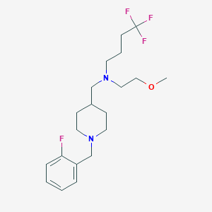 4,4,4-trifluoro-N-{[1-(2-fluorobenzyl)-4-piperidinyl]methyl}-N-(2-methoxyethyl)-1-butanamine