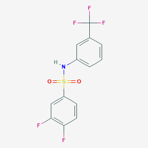 molecular formula C13H8F5NO2S B6113340 3,4-difluoro-N-[3-(trifluoromethyl)phenyl]benzenesulfonamide 