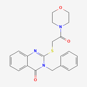 molecular formula C21H21N3O3S B6113374 3-benzyl-2-{[2-(4-morpholinyl)-2-oxoethyl]thio}-4(3H)-quinazolinone 
