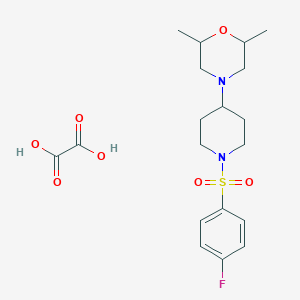 molecular formula C19H27FN2O7S B6113387 4-{1-[(4-fluorophenyl)sulfonyl]-4-piperidinyl}-2,6-dimethylmorpholine oxalate 