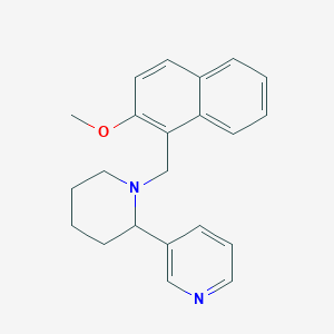 molecular formula C22H24N2O B6113396 3-{1-[(2-methoxy-1-naphthyl)methyl]-2-piperidinyl}pyridine 