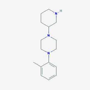 molecular formula C16H25N3 B6113399 1-(2-methylphenyl)-4-(3-piperidinyl)piperazine 