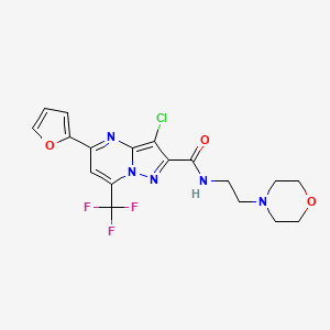 3-chloro-5-(2-furyl)-N-[2-(4-morpholinyl)ethyl]-7-(trifluoromethyl)pyrazolo[1,5-a]pyrimidine-2-carboxamide