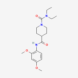 molecular formula C19H29N3O4 B6113425 N~4~-(2,4-dimethoxyphenyl)-N~1~,N~1~-diethyl-1,4-piperidinedicarboxamide 