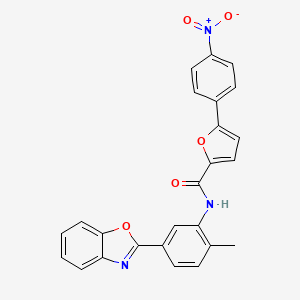 N-[5-(1,3-benzoxazol-2-yl)-2-methylphenyl]-5-(4-nitrophenyl)-2-furamide