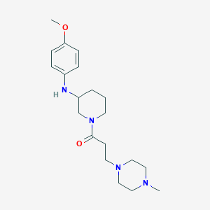 N-(4-methoxyphenyl)-1-[3-(4-methyl-1-piperazinyl)propanoyl]-3-piperidinamine