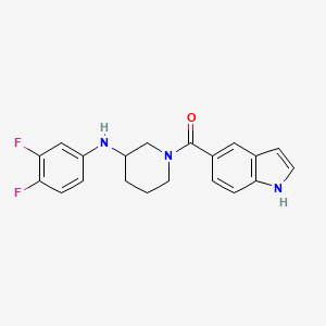 molecular formula C20H19F2N3O B6113469 N-(3,4-difluorophenyl)-1-(1H-indol-5-ylcarbonyl)-3-piperidinamine 