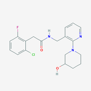 molecular formula C19H21ClFN3O2 B6113527 2-(2-chloro-6-fluorophenyl)-N-{[2-(3-hydroxy-1-piperidinyl)-3-pyridinyl]methyl}acetamide 