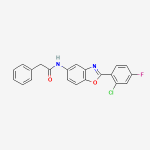 molecular formula C21H14ClFN2O2 B6113554 N-[2-(2-chloro-4-fluorophenyl)-1,3-benzoxazol-5-yl]-2-phenylacetamide 