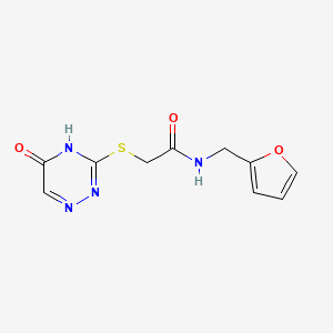 molecular formula C10H10N4O3S B6113582 N-(2-furylmethyl)-2-[(5-oxo-4,5-dihydro-1,2,4-triazin-3-yl)thio]acetamide 