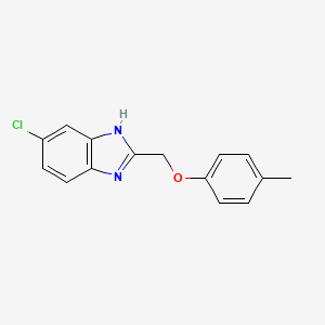 molecular formula C15H13ClN2O B6113597 5-chloro-2-[(4-methylphenoxy)methyl]-1H-benzimidazole 