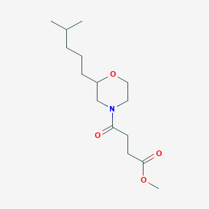 molecular formula C15H27NO4 B6113624 methyl 4-[2-(4-methylpentyl)-4-morpholinyl]-4-oxobutanoate 