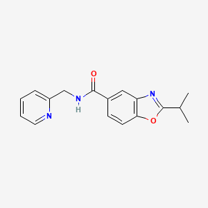 molecular formula C17H17N3O2 B6113632 2-isopropyl-N-(2-pyridinylmethyl)-1,3-benzoxazole-5-carboxamide 