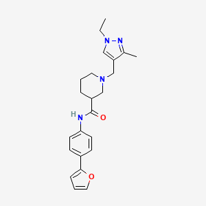 1-[(1-ethyl-3-methyl-1H-pyrazol-4-yl)methyl]-N-[4-(2-furyl)phenyl]-3-piperidinecarboxamide