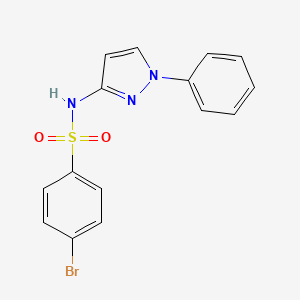 molecular formula C15H12BrN3O2S B6113650 4-bromo-N-(1-phenyl-1H-pyrazol-3-yl)benzenesulfonamide 