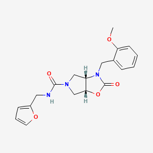 (3aS*,6aR*)-N-(2-furylmethyl)-3-(2-methoxybenzyl)-2-oxohexahydro-5H-pyrrolo[3,4-d][1,3]oxazole-5-carboxamide