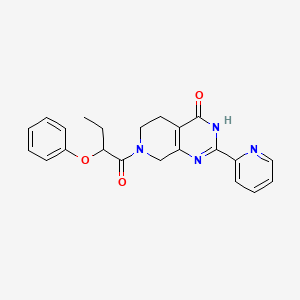 molecular formula C22H22N4O3 B6113682 7-(2-phenoxybutanoyl)-2-pyridin-2-yl-5,6,7,8-tetrahydropyrido[3,4-d]pyrimidin-4(3H)-one 