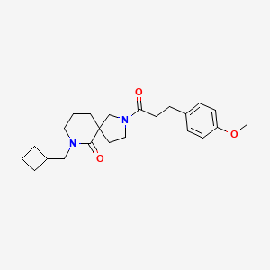 molecular formula C23H32N2O3 B6113691 7-(cyclobutylmethyl)-2-[3-(4-methoxyphenyl)propanoyl]-2,7-diazaspiro[4.5]decan-6-one 