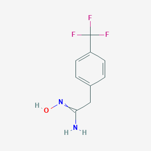 molecular formula C9H9F3N2O B061137 N'-Hydroxy-2-[4-(trifluoromethyl)-phenyl]ethanimidamide CAS No. 176860-56-3