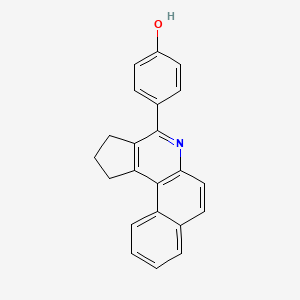 molecular formula C22H17NO B6113700 4-(2,3-dihydro-1H-benzo[f]cyclopenta[c]quinolin-4-yl)phenol 
