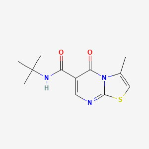 molecular formula C12H15N3O2S B6113721 N-(tert-butyl)-3-methyl-5-oxo-5H-[1,3]thiazolo[3,2-a]pyrimidine-6-carboxamide 