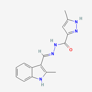 3-methyl-N'-[(2-methyl-1H-indol-3-yl)methylene]-1H-pyrazole-5-carbohydrazide