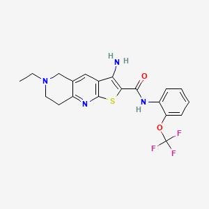 3-amino-6-ethyl-N-[2-(trifluoromethoxy)phenyl]-5,6,7,8-tetrahydrothieno[2,3-b]-1,6-naphthyridine-2-carboxamide