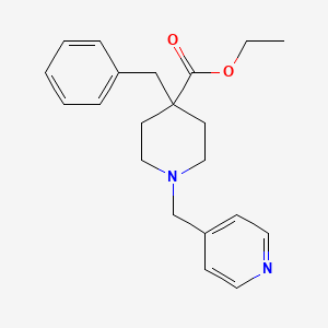 molecular formula C21H26N2O2 B6113764 ethyl 4-benzyl-1-(4-pyridinylmethyl)-4-piperidinecarboxylate 