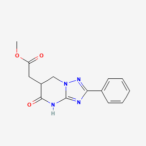 molecular formula C14H14N4O3 B6113779 methyl (5-oxo-2-phenyl-4,5,6,7-tetrahydro[1,2,4]triazolo[1,5-a]pyrimidin-6-yl)acetate 