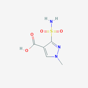 molecular formula C5H7N3O4S B061138 1-Methyl-3-sulfamoylpyrazole-4-carboxylic acid CAS No. 178879-95-3