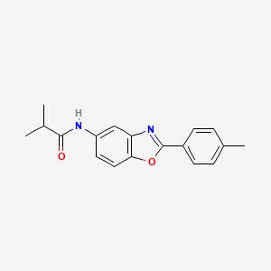 molecular formula C18H18N2O2 B6113832 2-methyl-N-[2-(4-methylphenyl)-1,3-benzoxazol-5-yl]propanamide 